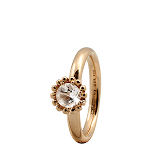 Christina Collect gold plated collector ring - Crystal Flower